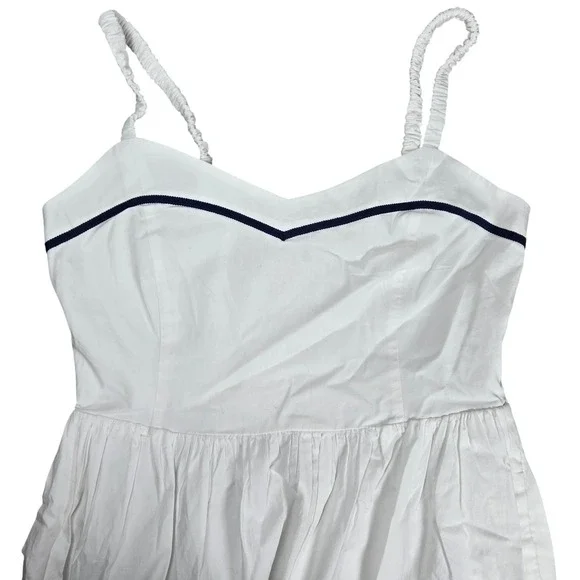 J. Crew Factory Petite Corset midi dress contrast trim CK719 P4 NWT Sundress